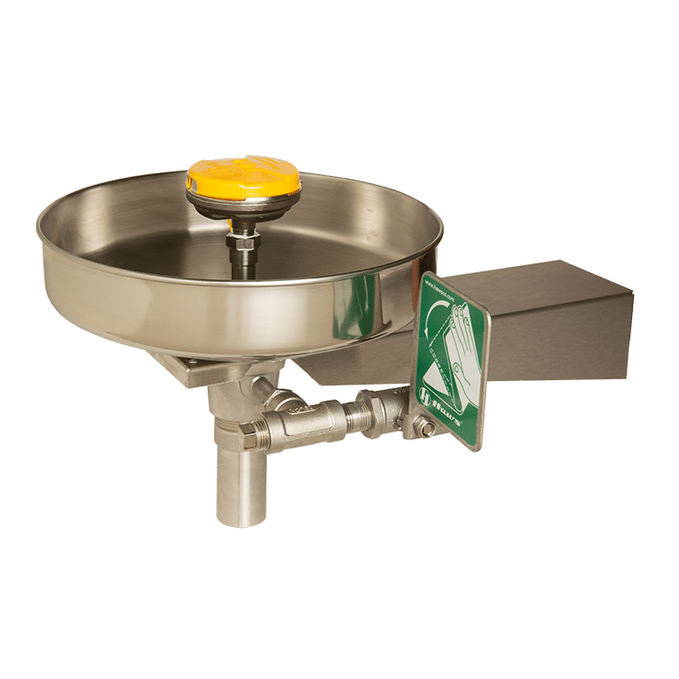 Haws model 777B AXION - Wall mounted face and eye wash station - all stainless steel components - AXION face+eye wash head