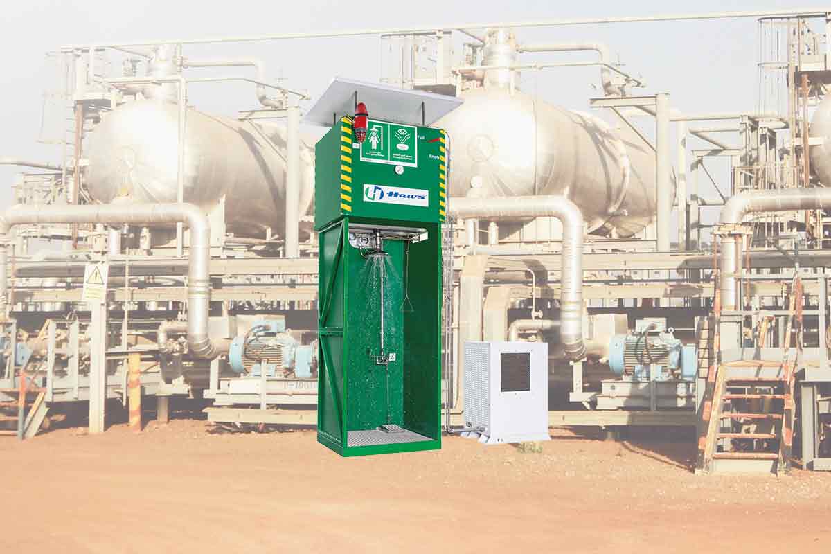 Overhead Tank Showers for safety in remote and desolate environments