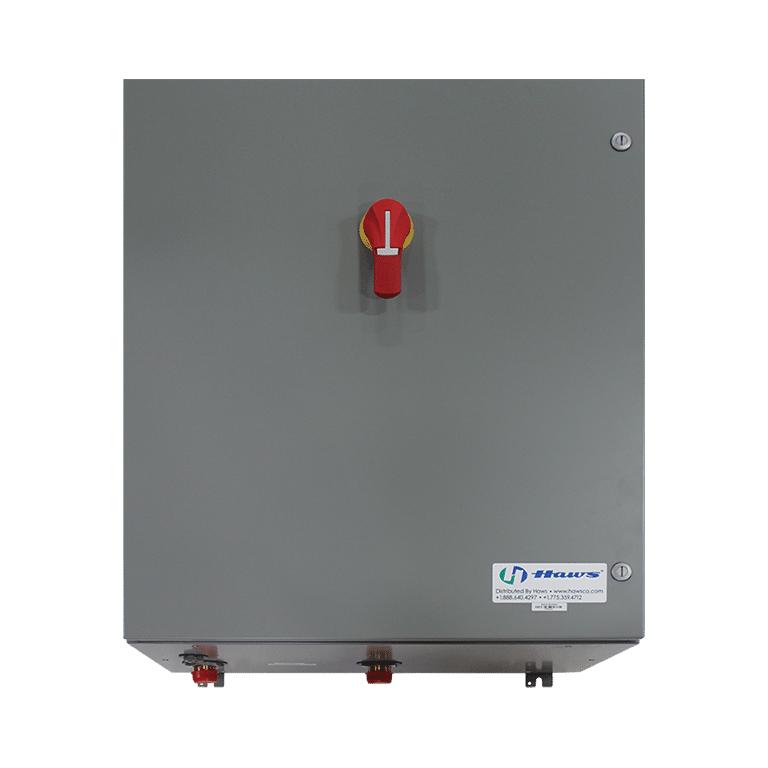 Instantaneous electric water heater 9326E – indoor/outdoor– powder-coated steel cabinet IP 66 – CE compliant – tepid water for safety shows and eyewash units